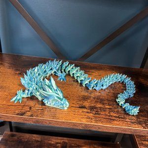 Glaucor, the Cobalt Keeper - 24 Inch Dragon